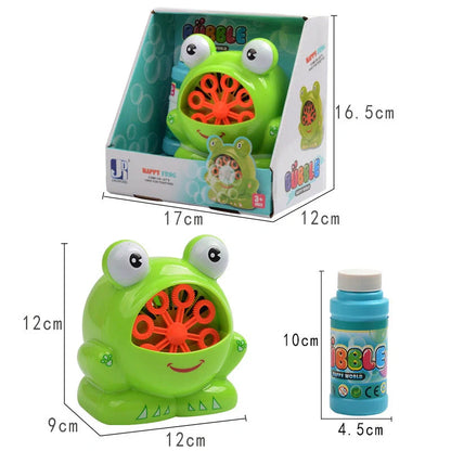 Creative Frog Automatic Bubble Machine Gun with lights and music, safe for children