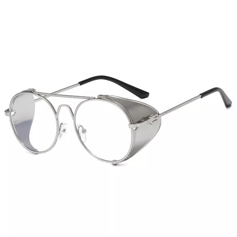 Steampunk sunglasses with UV400 protection and vintage metal frames in various colours