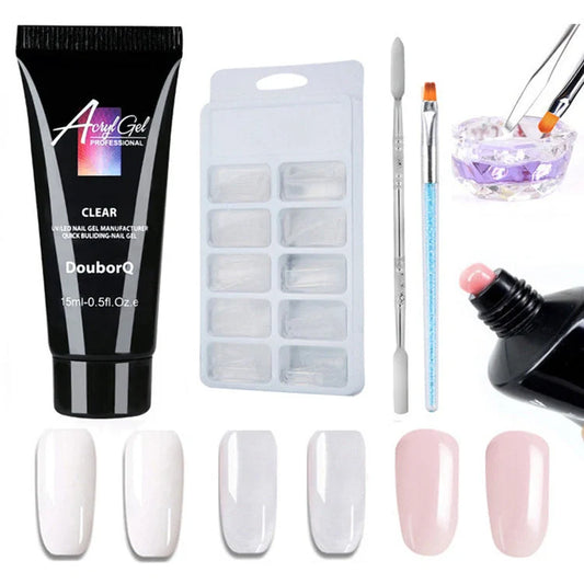 DIY Nail Art Polish Kit with various colours and tools for creative manicures at home
