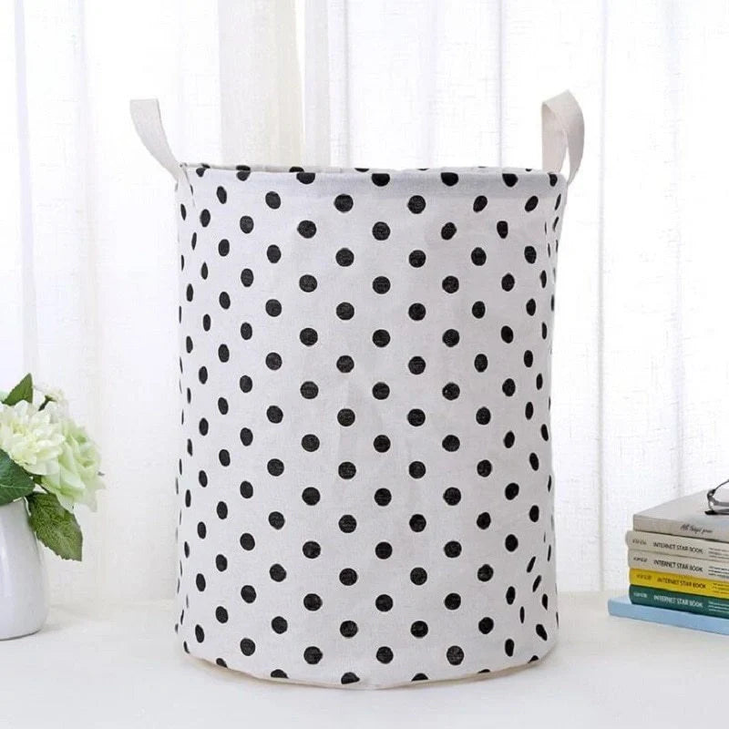 European-style cotton and linen dirty clothes basket in various designs