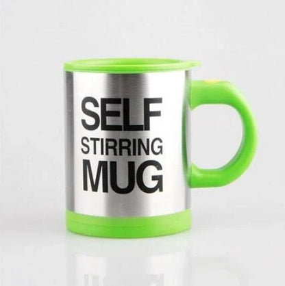304 stainless steel self-stirring mug with magnetic mixer in various colours