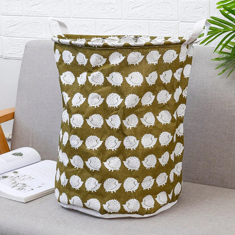 European-style cotton and linen dirty clothes basket in various designs