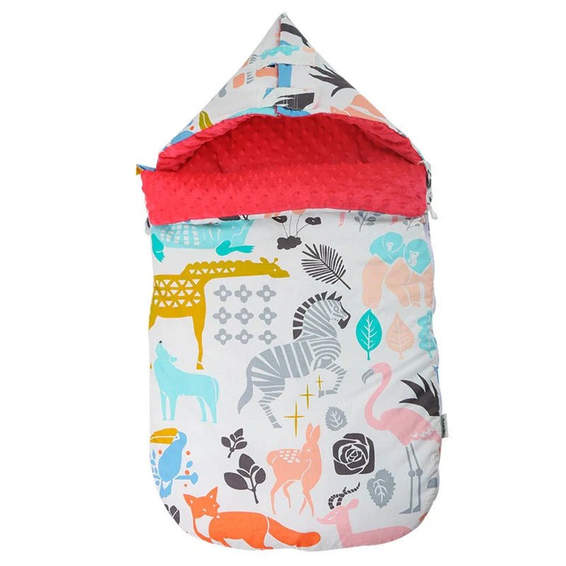 Newborn baby blanket with warm fleece and stroller cover, 80x46cm
