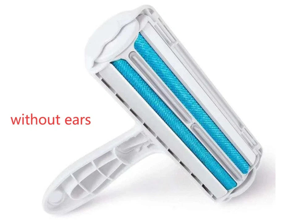 Durable ABS pet hair remover tool in red and blue for efficient cleaning of furniture and carpets