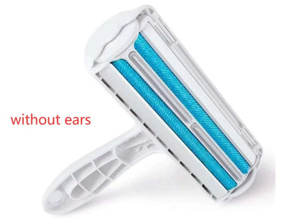 Durable ABS pet hair remover tool in red and blue for efficient cleaning of furniture and carpets