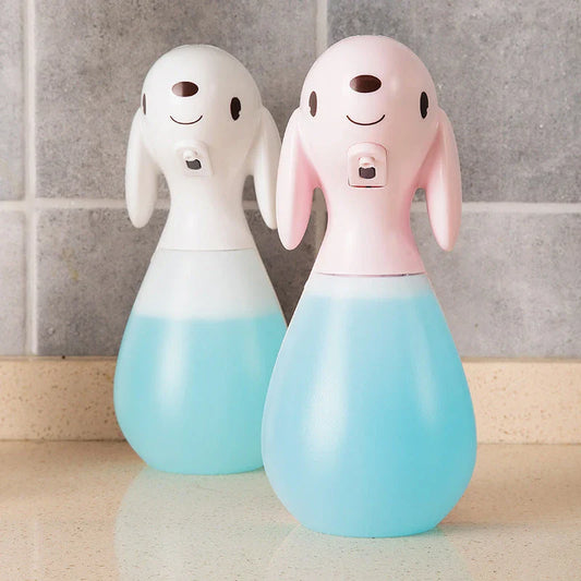 Touchless cartoon-style soap dispenser with automatic frothing and hands-free operation