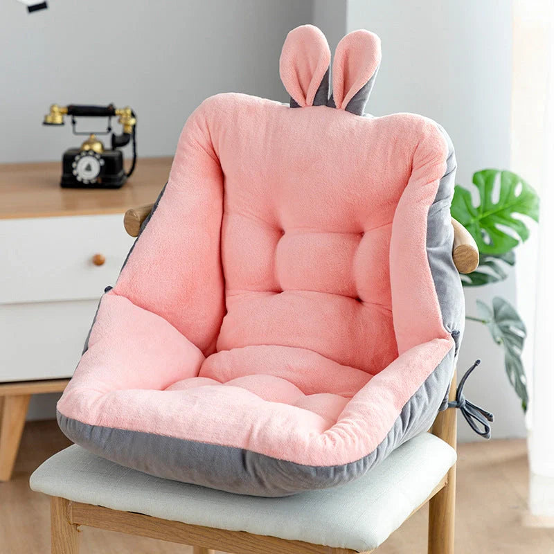 Sedentary backrest integrated chair cushion with quick rebound PP cotton filling