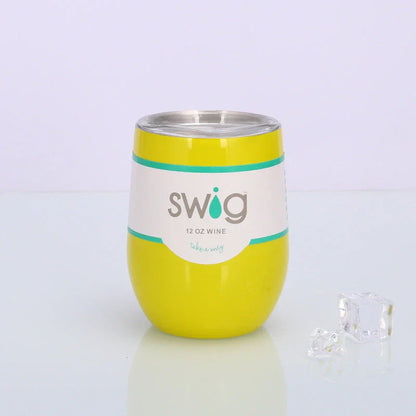 Premium Stainless Steel Insulated Wine Tumbler in Various Vibrant Colors - 12 oz Capacity, Vacuum Sealed Design