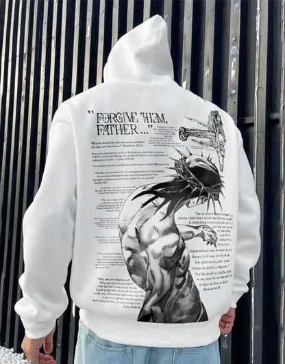 Men's and Women's Casual Printed Hooded Sweater in various colours and sizes