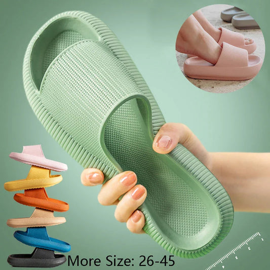 Women's premium EVA slippers in various colors and sizes, featuring soft, cushioned soles and durable non-slip design.