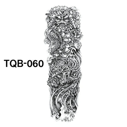 Waterproof Full Arm Tattoo Sticker in various colours for temporary body art