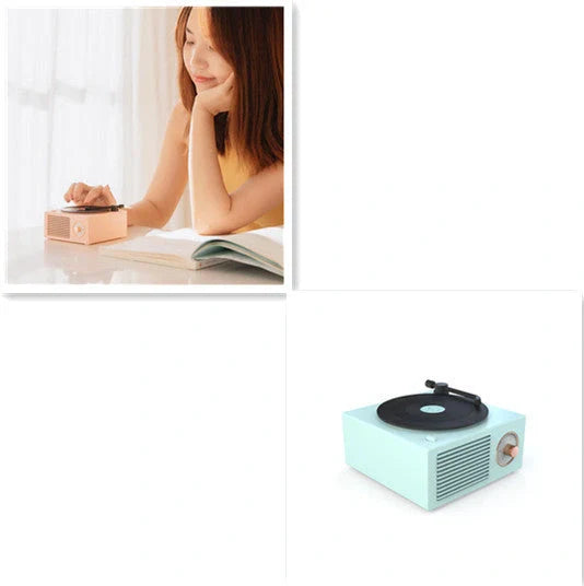 Retro Bluetooth Mini Speaker with USB Port in vintage design, perfect for wireless music streaming.