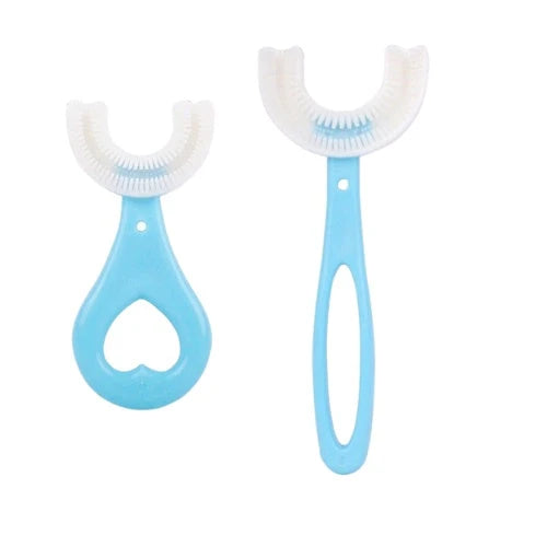 Soft, U-Shaped Children's Toothbrush in Various Vibrant Colors Made of Food-Grade Rubber