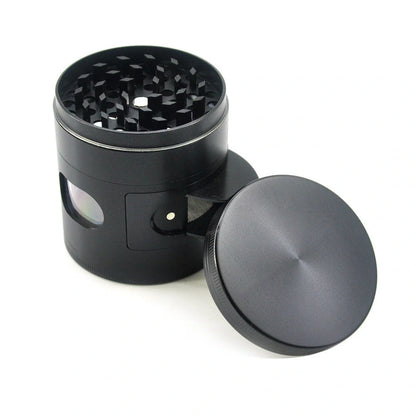 60mm zinc alloy herb grinder with magnetized lid and windmill teeth