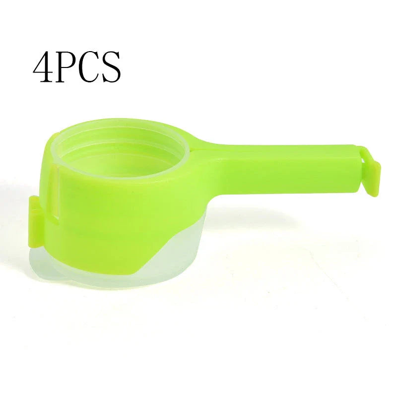 Premium food preservation clip with airtight seal and wide pouring spout to keep snacks fresh