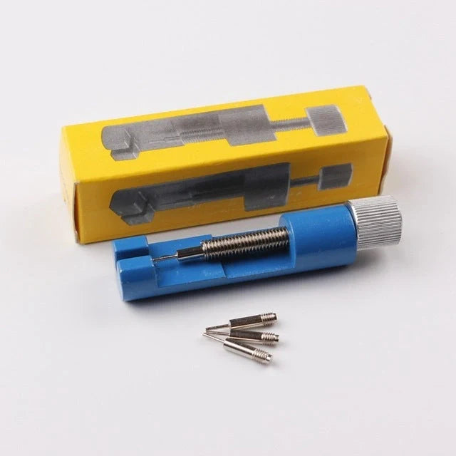 A sleek and compact watch strap adjuster tool for easily resizing and customising watch straps for a perfect fit