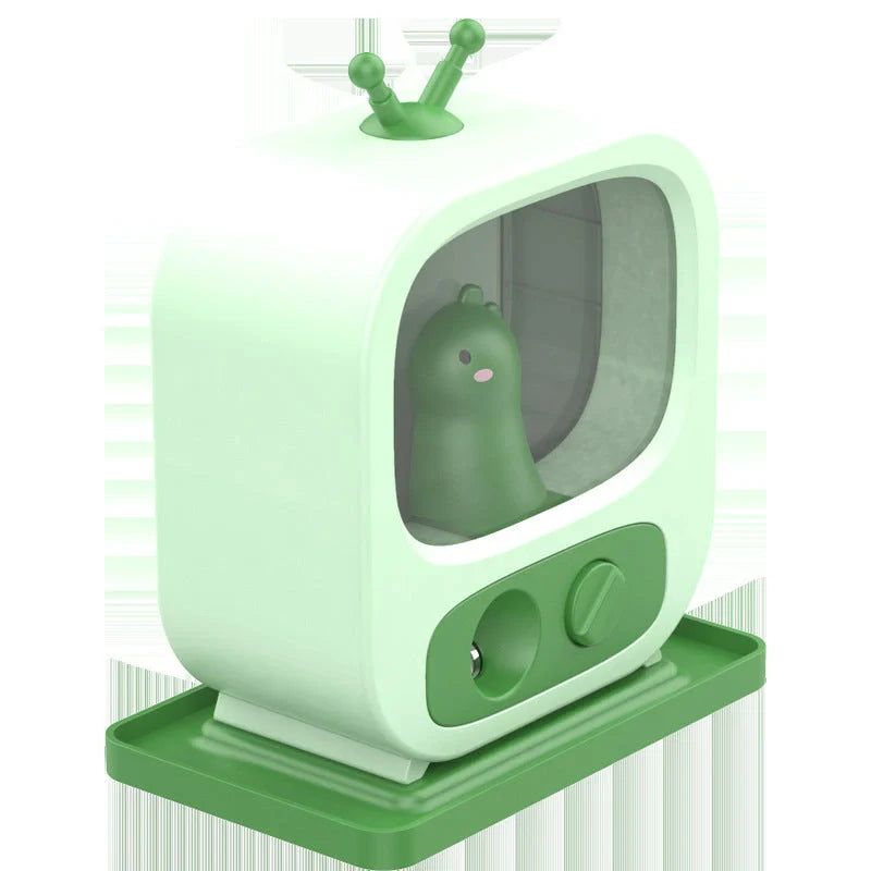 USB Mini Air Humidifier in green, pink, and blue with night lights