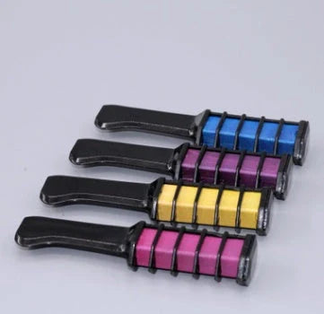 Temporary mini disposable hair colour crayons with brush for vibrant, temporary hair styling