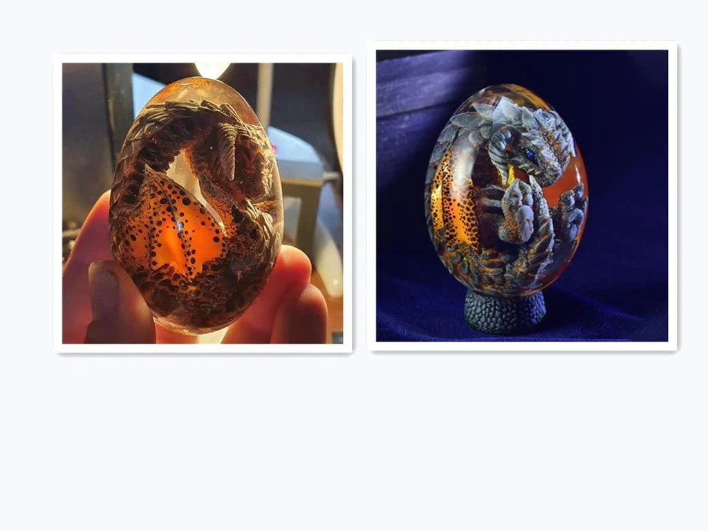 Lava Dragon Egg Desktop Decoration Dinosaur Egg Resin Crafts in various colours