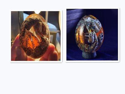 Lava Dragon Egg Desktop Decoration Dinosaur Egg Resin Crafts in various colours