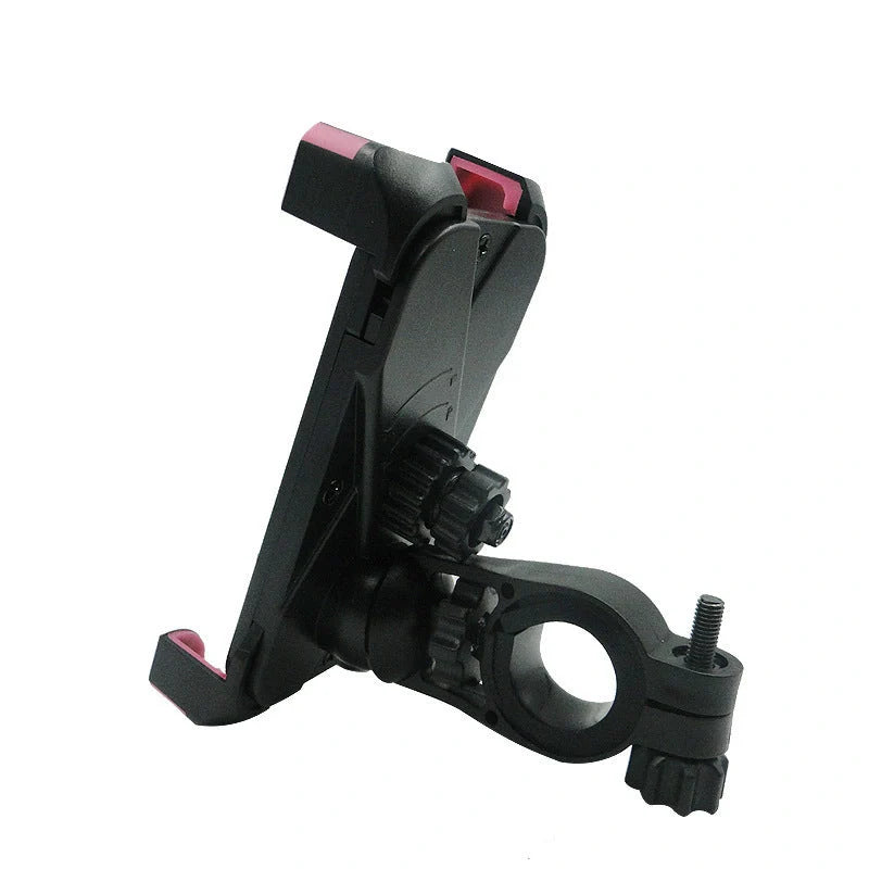 Black bicycle mobile phone holder with tough nylon support and four-legged lock