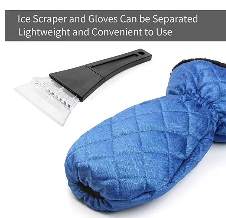 Two premium car ice scrapers with ergonomic handles and unique contoured edges for efficient snow and frost removal