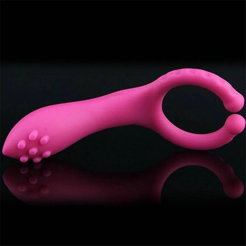 Electric G-point vibrator in rose red with ergonomic design for precise stimulation