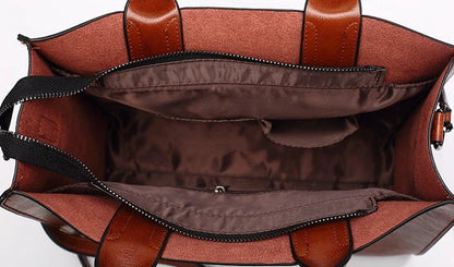 Sofia Spanish Trunk Tote in various colours with multiple compartments and zipper opening