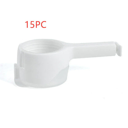 Premium food preservation clip with airtight seal and wide pouring spout to keep snacks fresh