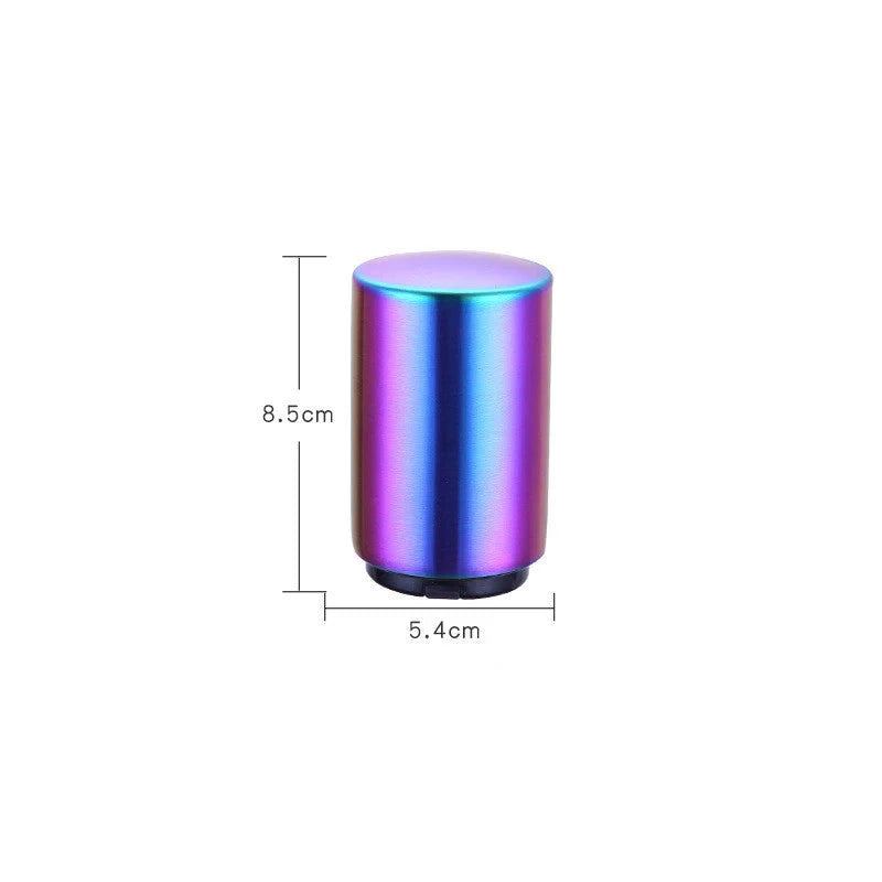 Portable magnetic automatic beer bottle opener in brushed stainless steel finish
