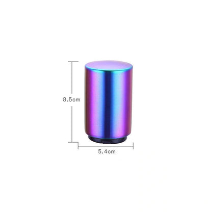 Portable magnetic automatic beer bottle opener in brushed stainless steel finish