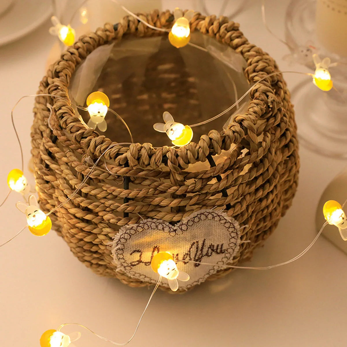 Easter LED bunny string lights with carrot and rabbit design for festive home decoration