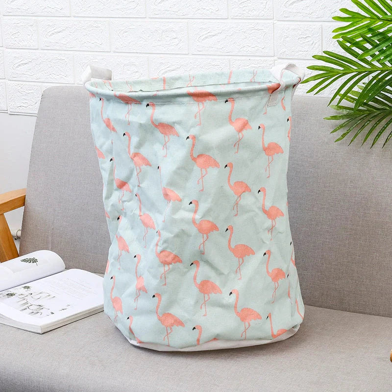 European-style cotton and linen dirty clothes basket in various designs