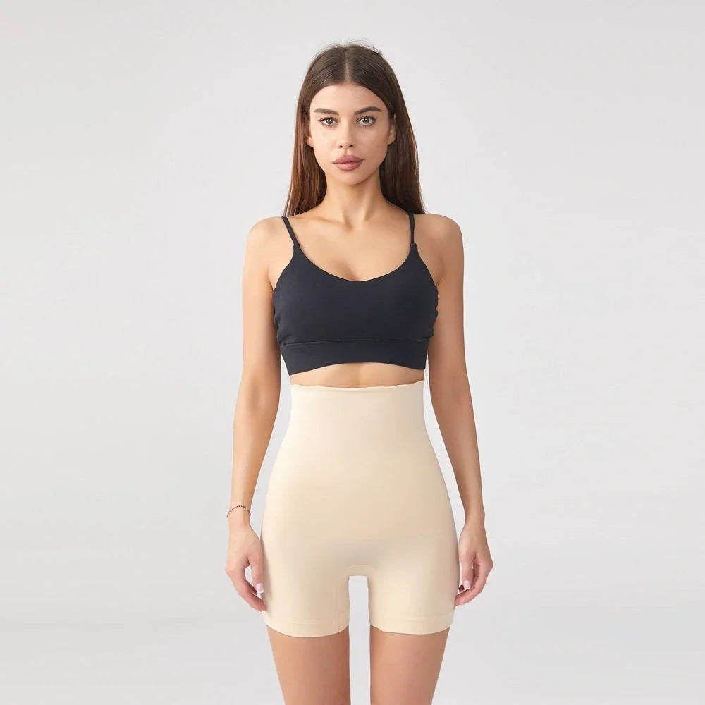 High Top Sports Shaping Pants Plus Size Seamless in Black and Skin Colour