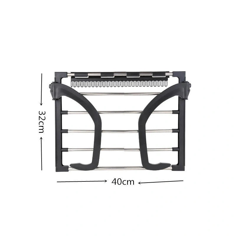 Stainless steel balcony drying rack with foldable design