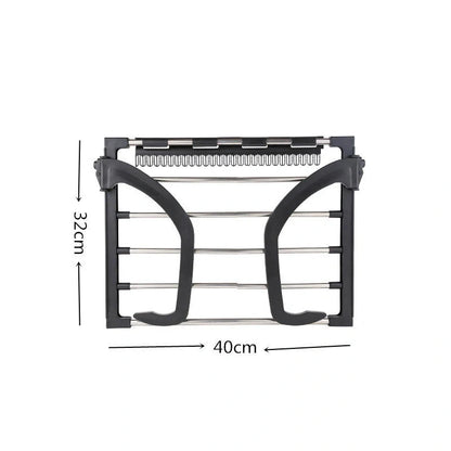 Stainless steel balcony drying rack with foldable design