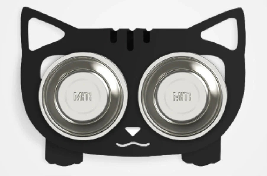 Stainless steel anti-spill pet feeding bowl in various colors