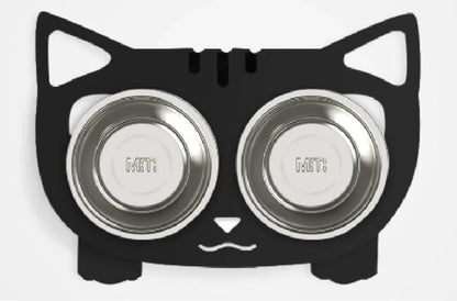 Stainless steel anti-spill pet feeding bowl in various colors