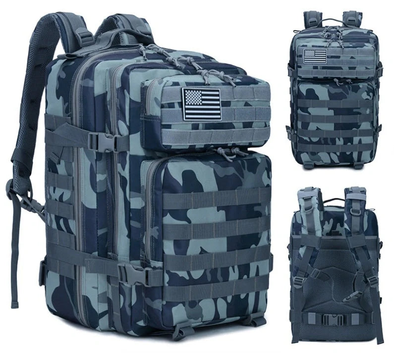 Outdoor Mountaineering Tactical Backpack with MOLLE system and 50 litre capacity