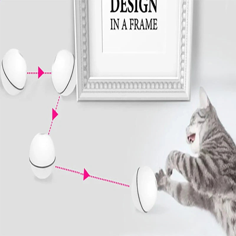 Interactive LED laser cat toy ball with catnip, perfect for keeping your feline friend entertained