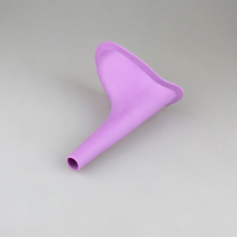 Ladies Standing Urinal in purple, soft flexible silicone for hygienic urination