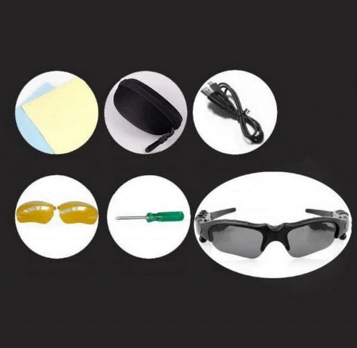 Bluetooth 5.0 Smart Sunglasses with wireless headphones and microphone for high-fidelity audio and eye protection