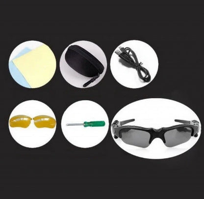 Bluetooth 5.0 Smart Sunglasses with wireless headphones and microphone for high-fidelity audio and eye protection