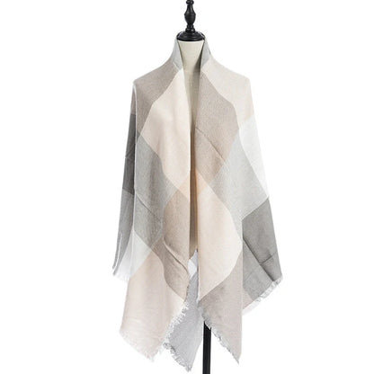 Luxury plus-sized double-sided cashmere-like scarf shawl in various colors