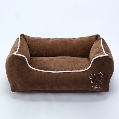 Durable corduroy bite-resistant pet kennel in various sizes and colours