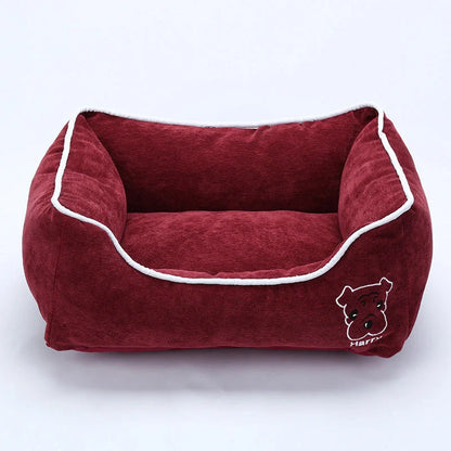 Durable corduroy bite-resistant pet kennel in various sizes and colours