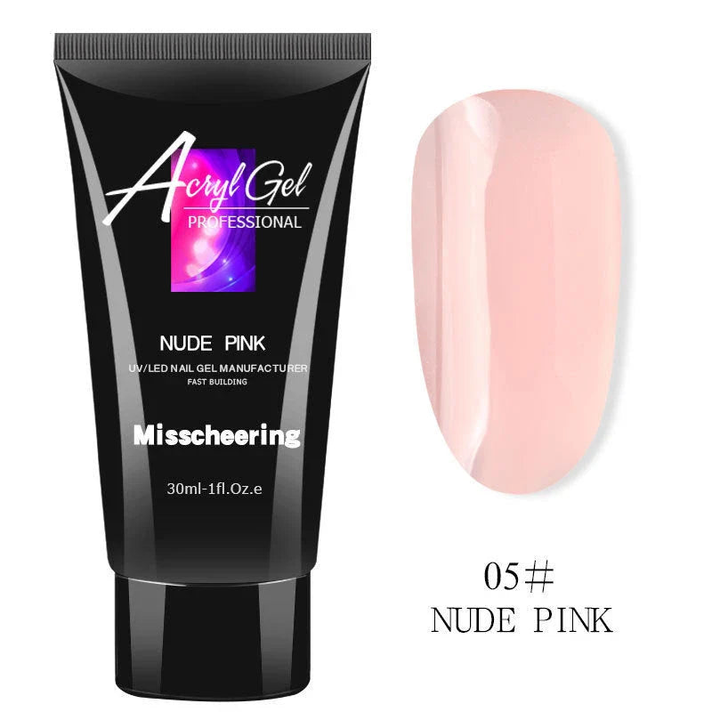 Premium crystal-clear nail extension gel for flawless, long-lasting manicures at home