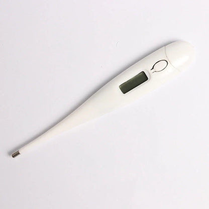 Compact electronic thermometer with white PP construction for accurate temperature measurement