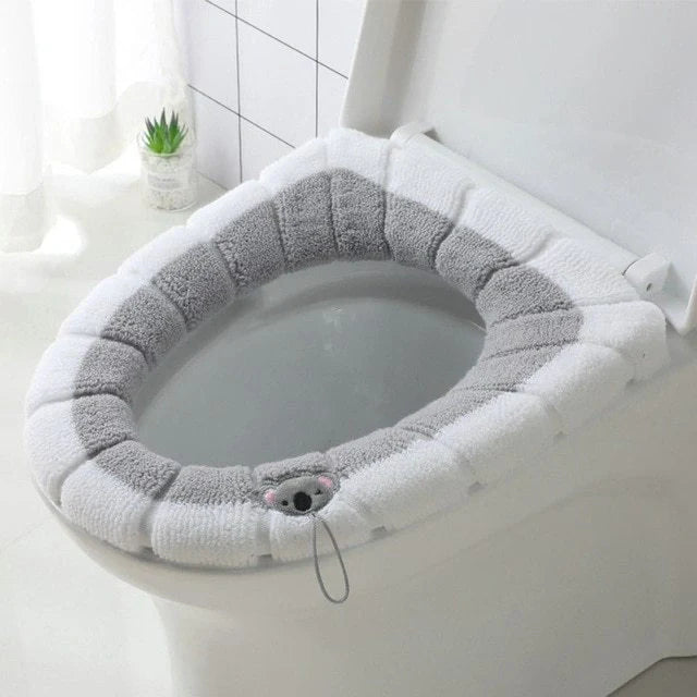 Winter Soft Washable Nordic Toilet Seat Cushion in various colours