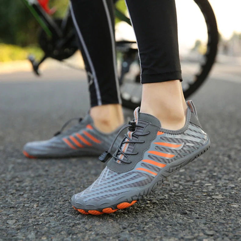 Leisure swimming wading shoes in grey, black, white, and moonlight colours